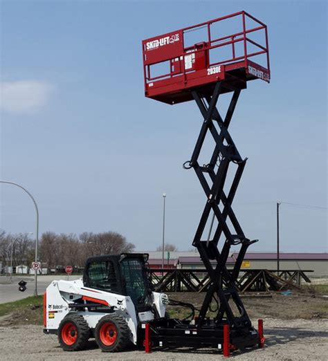 scissor lift skid steer|skid steer forklift.